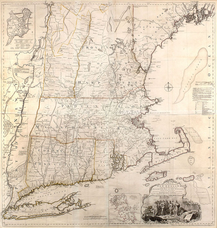 Appraisal: A MAP OF THE MOST INHABITED PART OF NEW ENGLAND