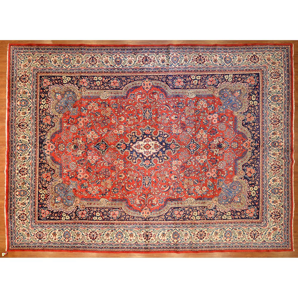 Appraisal: Sarouk Carpet Persia x Fourth quarter- th century hand-knotted wool