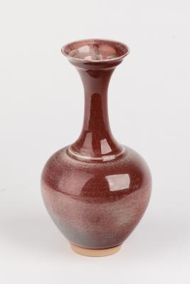 Appraisal: Bridget Drakeford born a porcelain bottle vase with slender neck