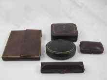 Appraisal: A mixed lot comprising four vintage jewellery boxes and one