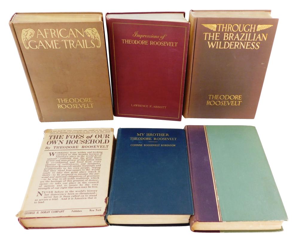 Appraisal: BOOKS Theodore Roosevelt Collection approximately pieces by or relating to