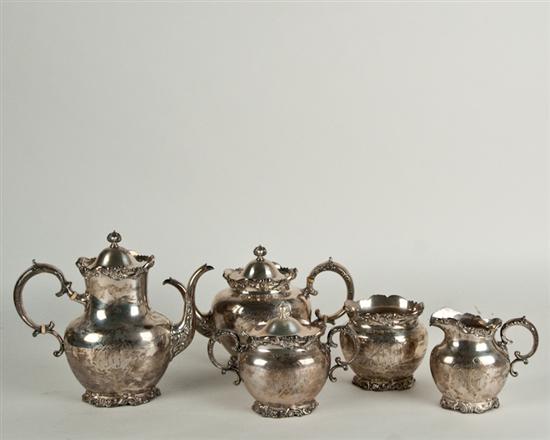 Appraisal: A Five Piece Sterling Coffee and Tea Service by the