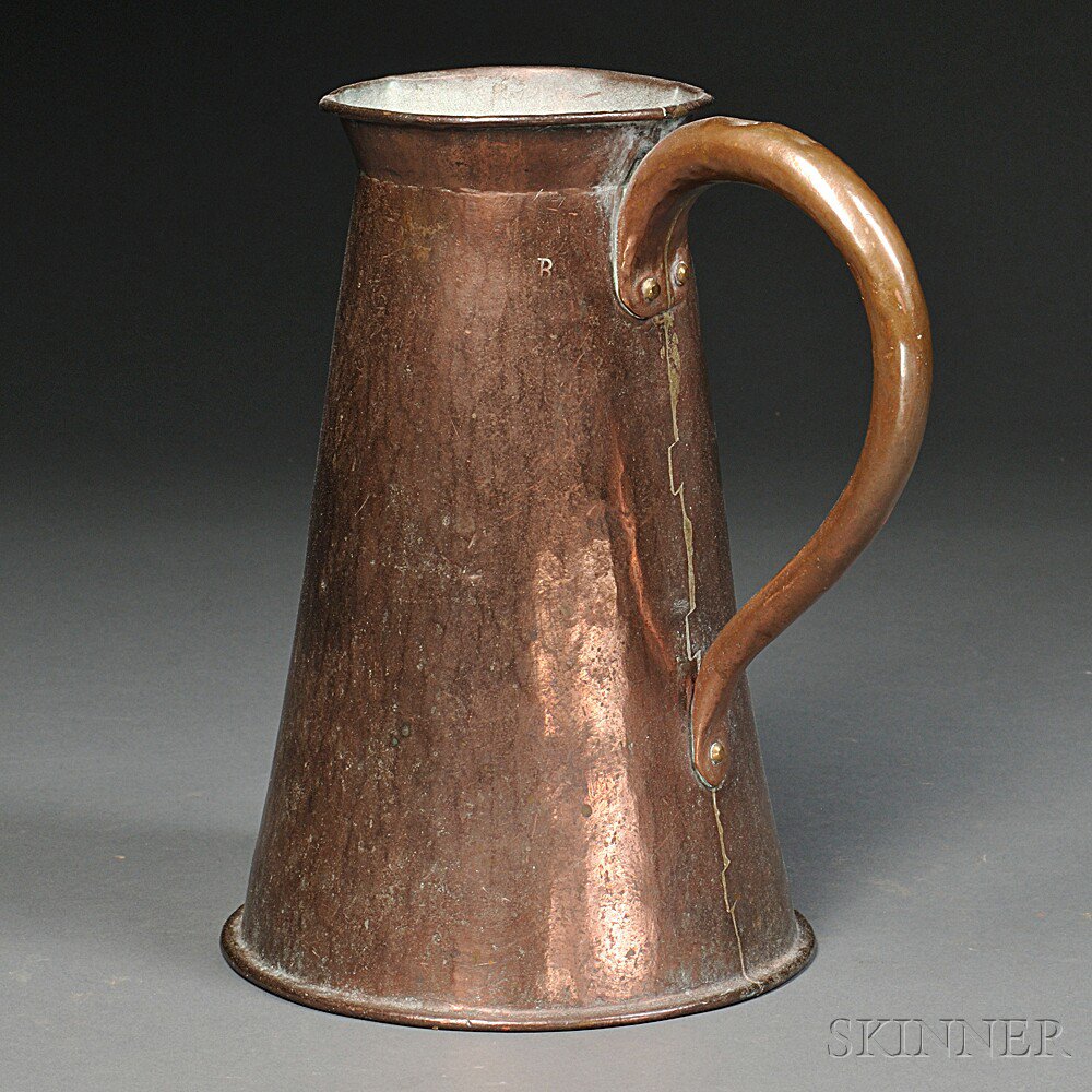 Appraisal: Copper Measure America late th early th century the tapered