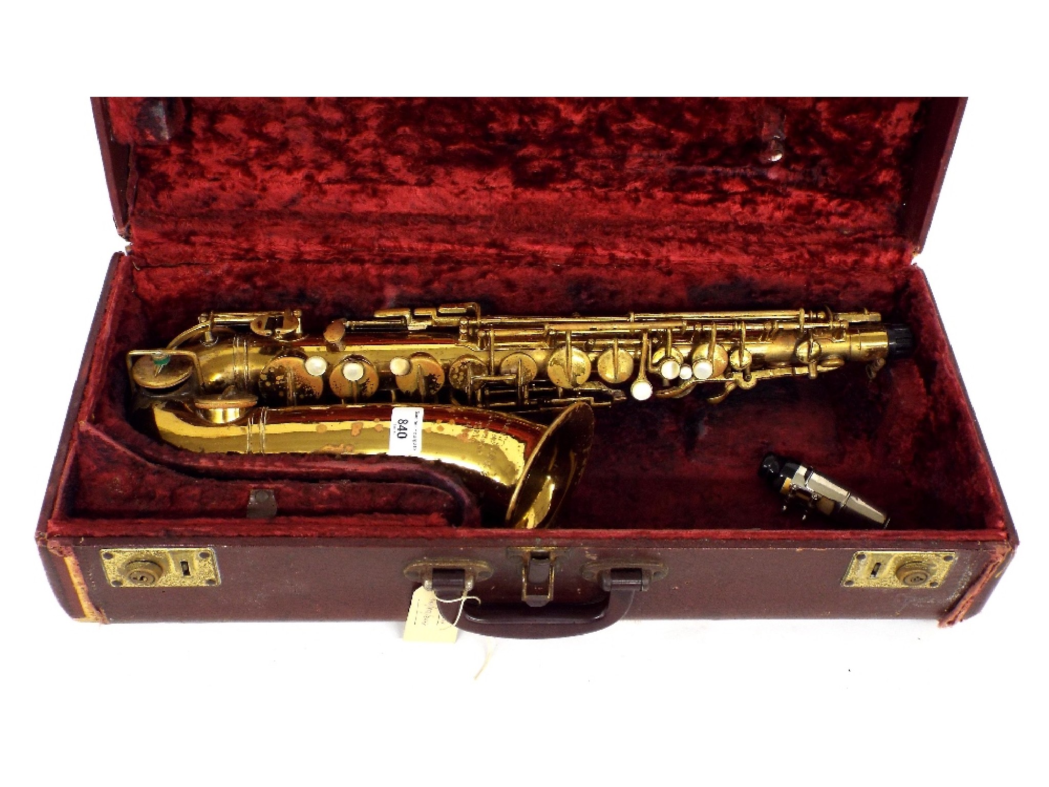 Appraisal: Raymond Dubois gold lacquered alto saxophone no case