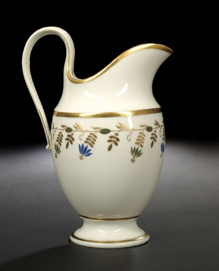 Appraisal: Attractive Paris Porcelain Footed Cream Pitcher first quarter th century