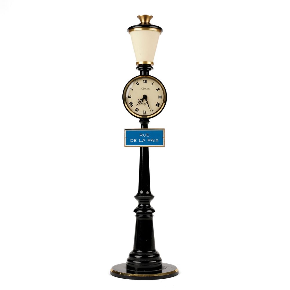 Appraisal: Le Coultre Rue de la Paix Lamp Post Desk Clock