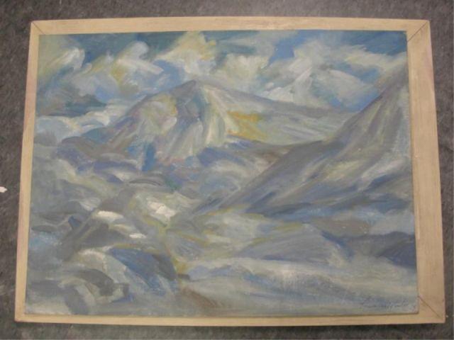 Appraisal: WINTER Lumen Oil on Board Signed and dated lower right