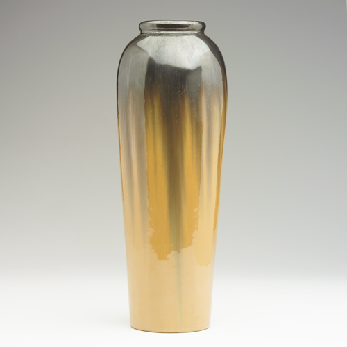 Appraisal: FULPER Tall and narrow vase covered in Cat's Eye flambe