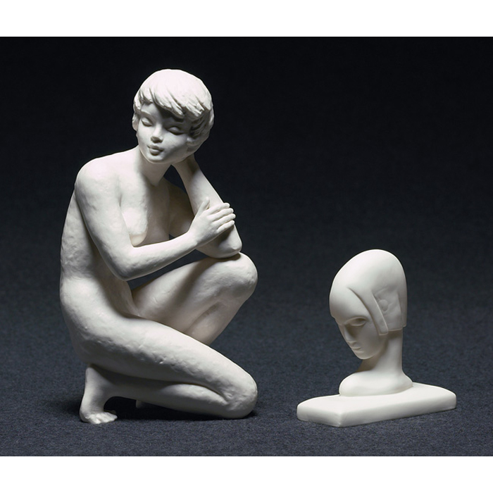 Appraisal: W Goebel figural kneeling figure in white marked w x