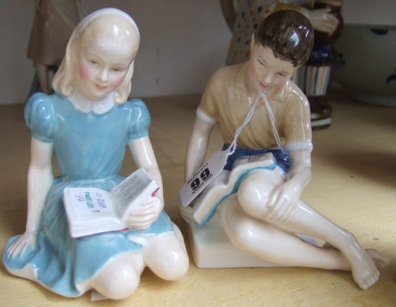 Appraisal: Two Royal Doulton figures 'Alice' HN and 'Treasure Island' HN