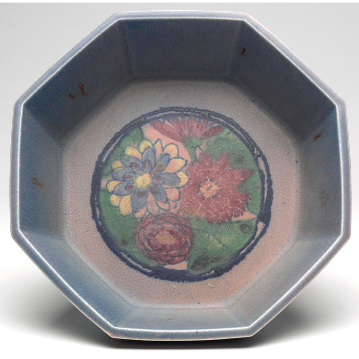 Appraisal: Rookwood bowl octagonal footed shape in a matt glaze with