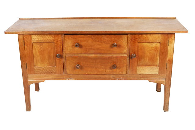 Appraisal: Arthur Romney Green British - attributed to Arts CraftsSideboardwalnuttwo fitted