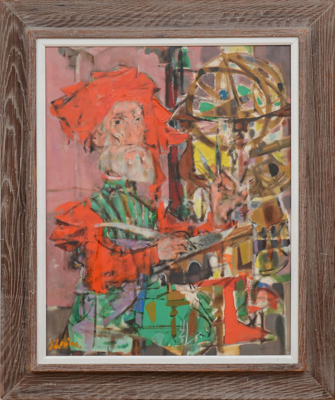 Appraisal: JACK LEVINE - THE HUMANIST Oil on canvas signed 'J