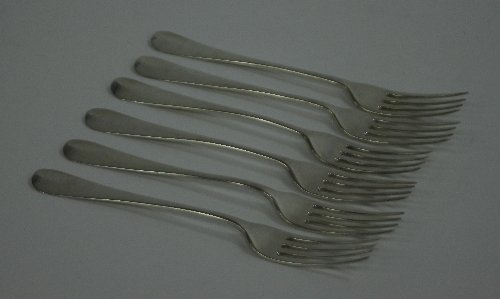 Appraisal: A set of six George III old English pattern forks