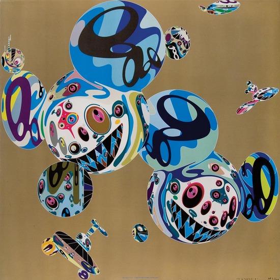 Appraisal: Takashi Murakami b reversal d n a offset lithograph printed