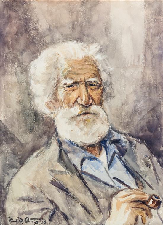 Appraisal: Sale Lot Paul Daniel Ortlip American b Portrait of Elderly