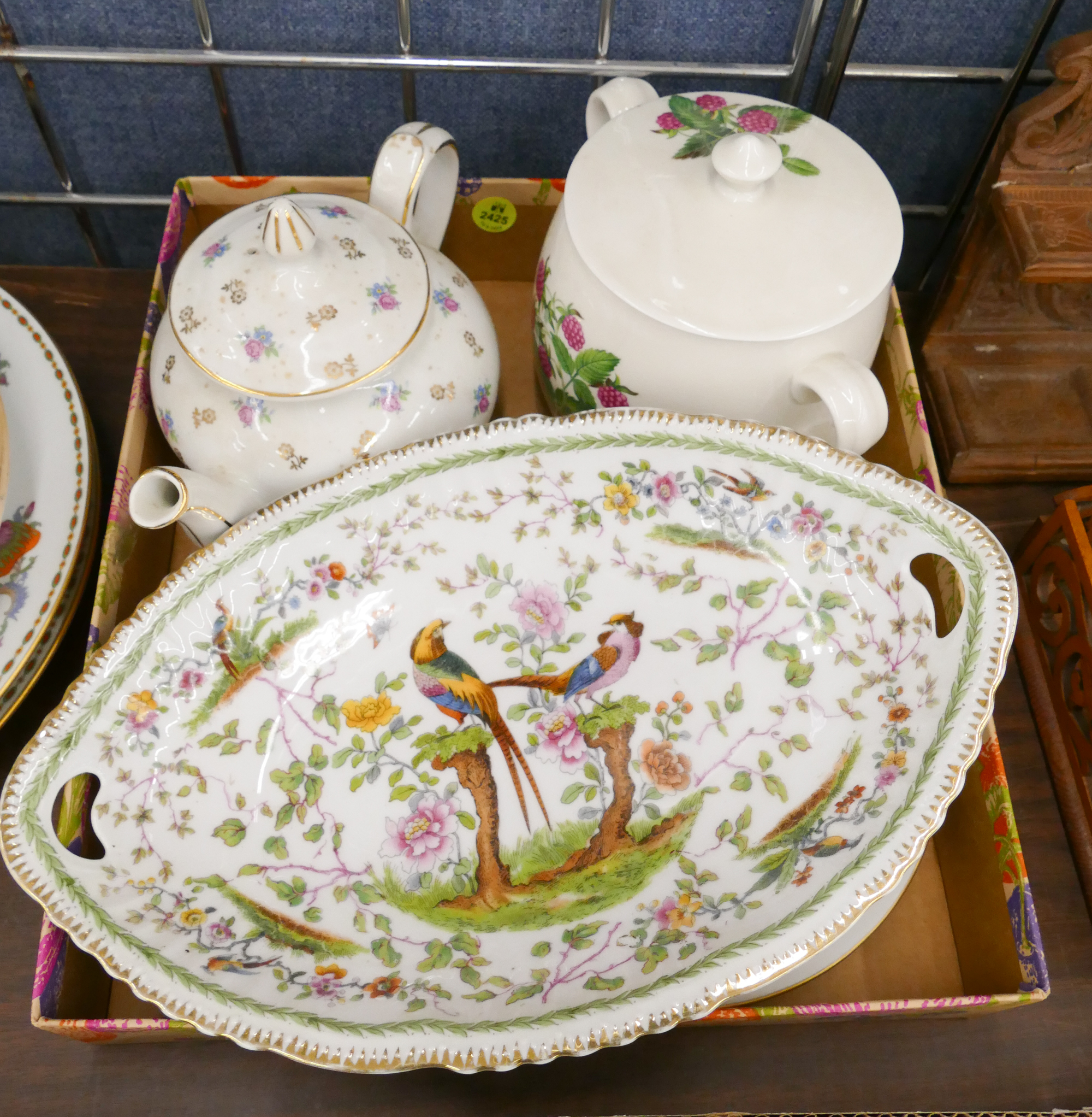 Appraisal: Box Pheasant Porcelain Tray Etc