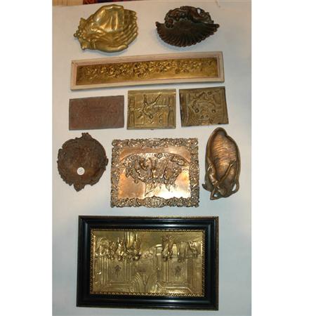 Appraisal: Group of Ten Gilt Bronze and Metal Articles Estimate -