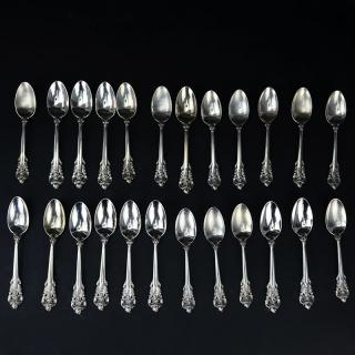 Appraisal: Set of Twenty Four Wallace Grand Baroque Sterling Silver Youth