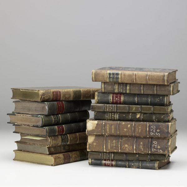 Appraisal: TH C BOOKS Sixteen volumes bound in decorative leather with