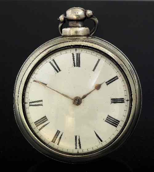 Appraisal: A William IV gentleman's silver pair cased verge pocket watch