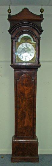 Appraisal: An th Century figured walnut longcase clock case with a