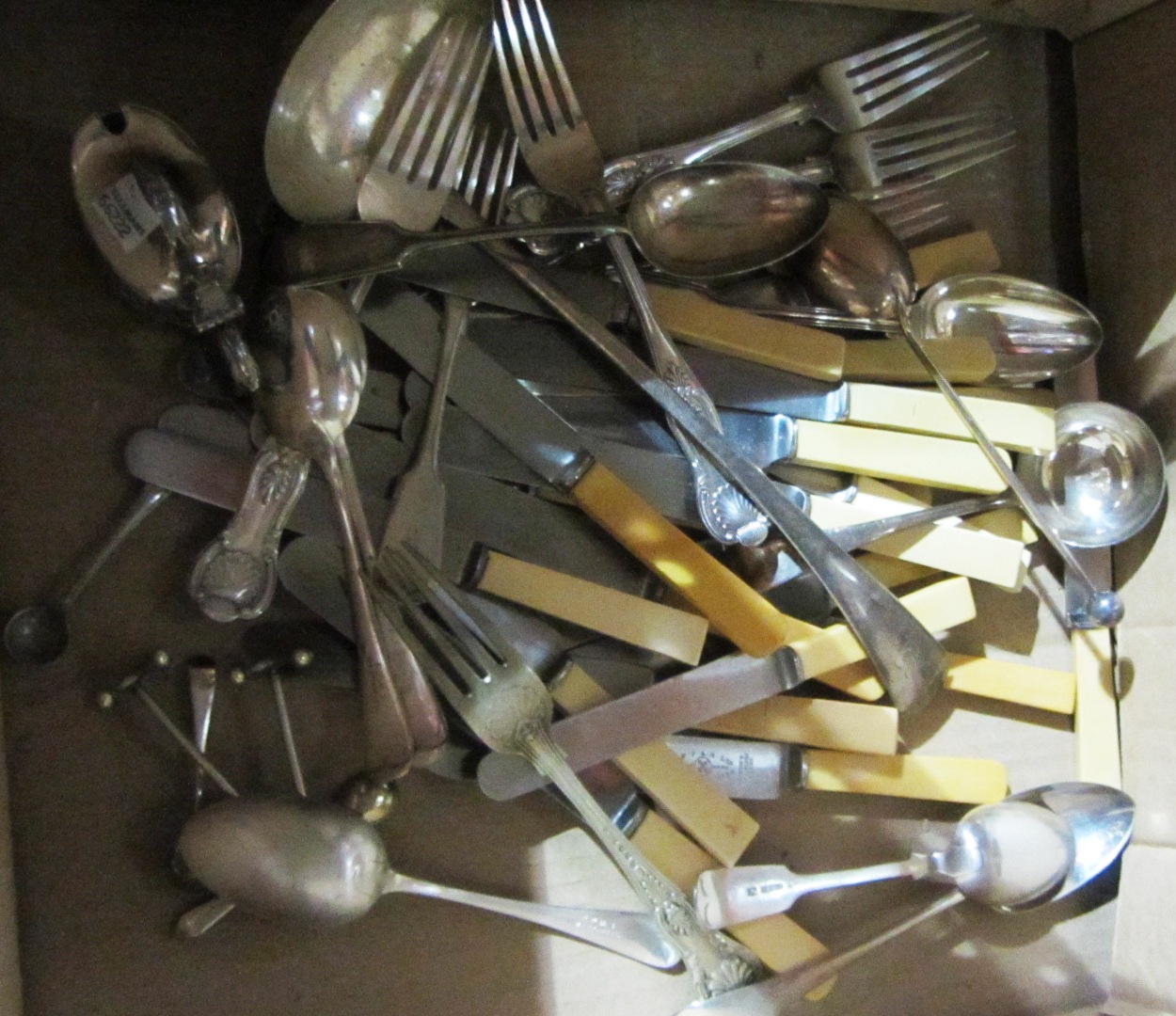 Appraisal: A quantity of silver plate flatware and sundry