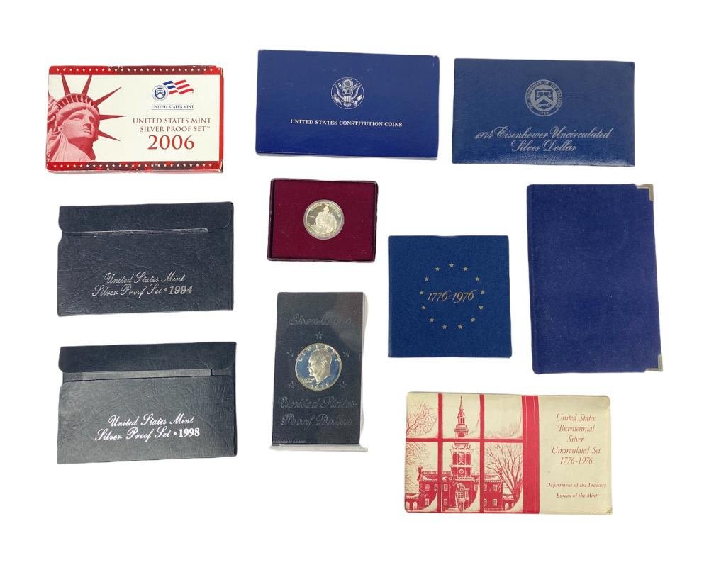 Appraisal: US Proof Sets Silver Dollars Commemorative CoinsUS Silver Proof sets