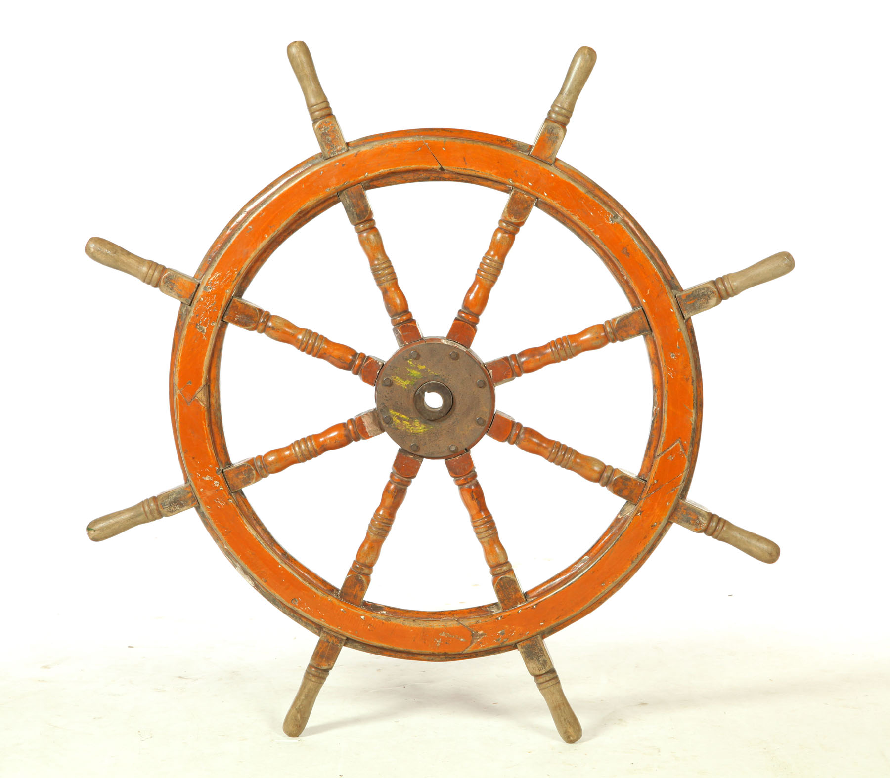 Appraisal: SHIP'S WHEEL Nineteenth or early th century Old worn finish