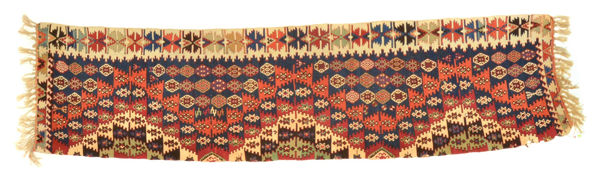 Appraisal: Antique Kelim runner approx x Turkey circa Condition Some holes