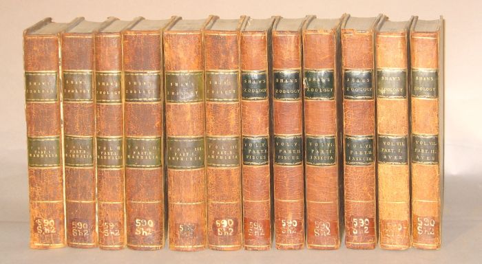 Appraisal: vols Shaw George General Zoology London - Vols I-III V-VII