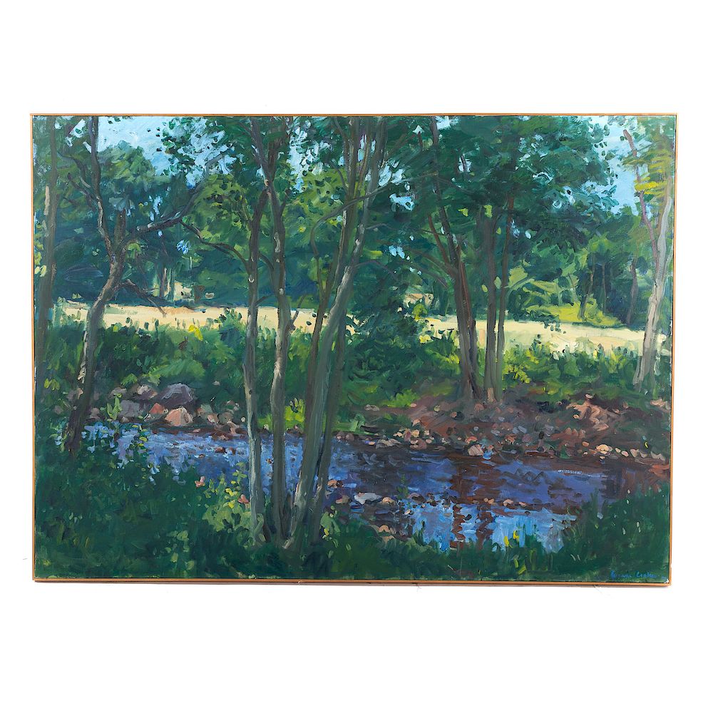 Appraisal: Eugene W Bud Leake Summer Stream American - oil on