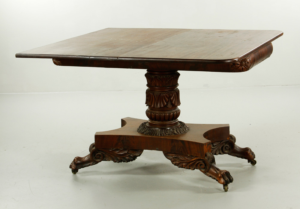 Appraisal: - New York Federal Card Table New York Federal card