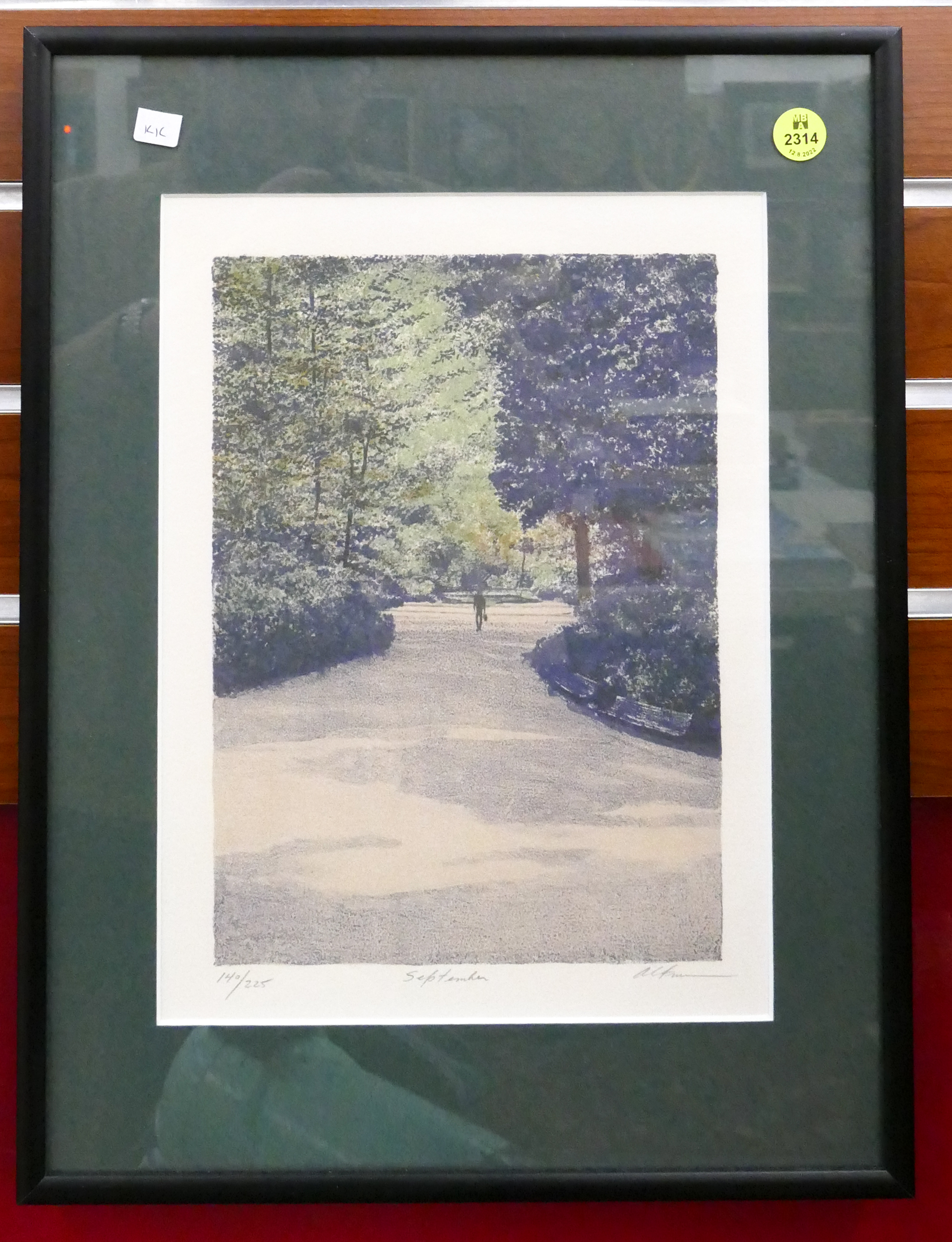 Appraisal: Harold Altman 'September' S N Lithograph Framed- x ''