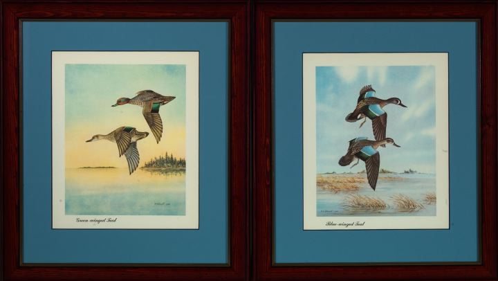 Appraisal: A H Shortt American th Century Blue-winged Teal and Green-winged