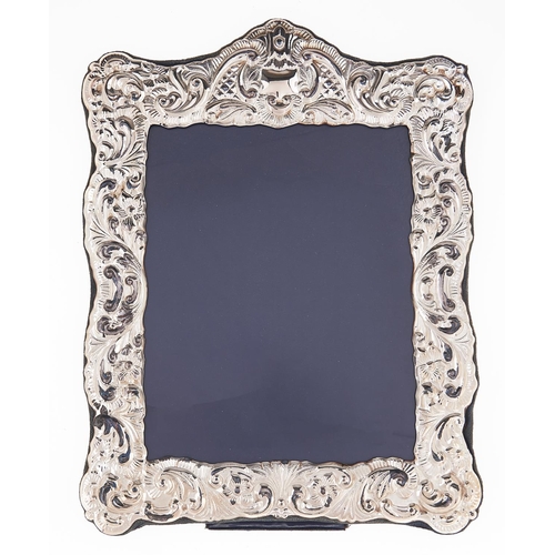 Appraisal: An Elizabeth II silver photograph frame backed on navy velvet