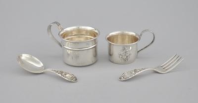 Appraisal: A Sterling Silver Baby Spoon and Fork by S Kirk