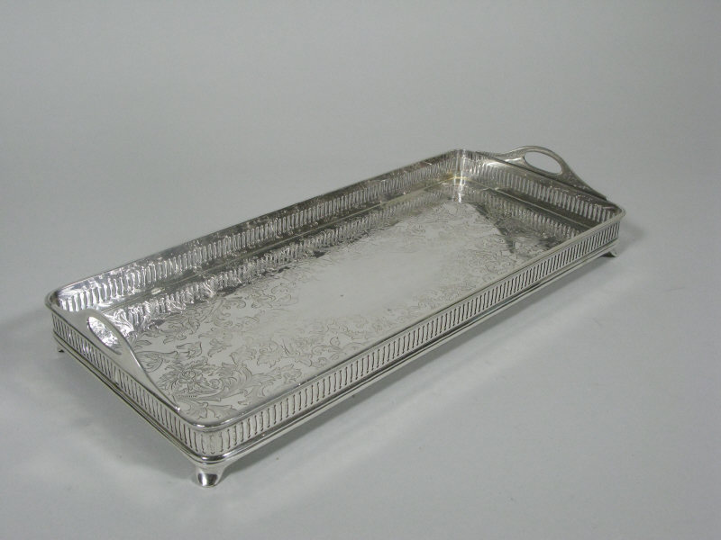 Appraisal: Silverplate Dresser Tray by the International Silver Company gallery form