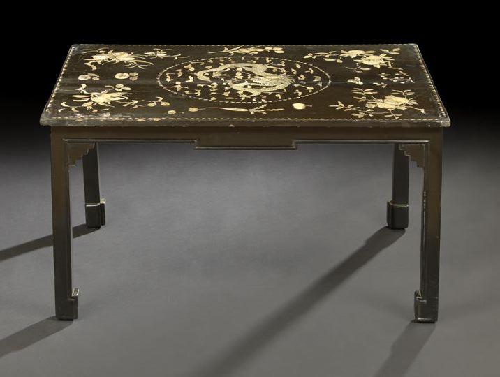 Appraisal: Chinese Blackwood and Mother-of-Pearl Low Table th century and later