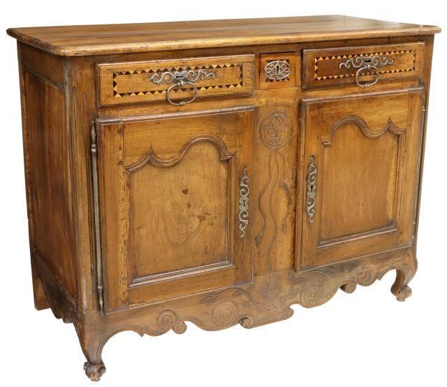 Appraisal: Louis XV style sideboard late th c having three drawers