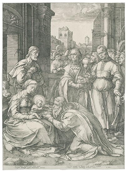 Appraisal: HENDRICK GOLTZIUS Two engravings from The Life of the Virgin