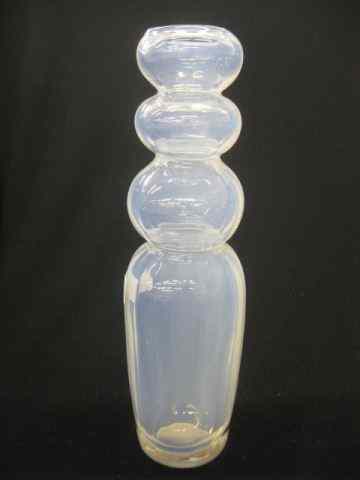 Appraisal: Murano Art Glass Vase opalescent ribbed design '' excellent