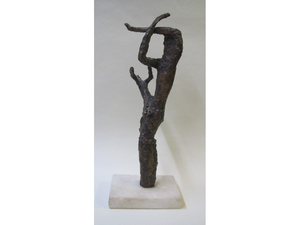 Appraisal: A bronze model in the form of a figure with