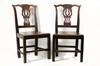 Appraisal: SIDE CHAIRS - Pair of th c English Chippendale side