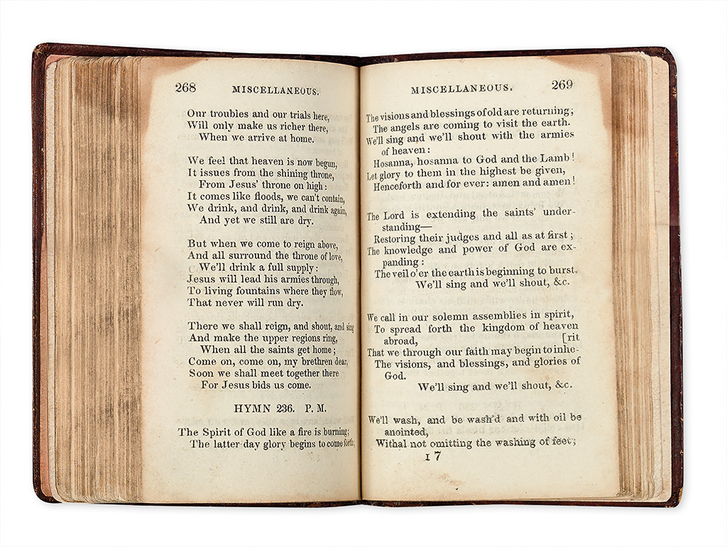 Appraisal: MORMONS A Collection of Sacred Hymns for the Church of