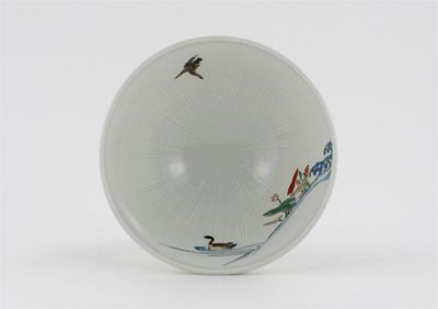 Appraisal: A Japanese Kutani bowl decorated on the interior with water