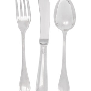 Appraisal: A Christofle Imperial Silver-Plate Flatware Service France th Century comprising