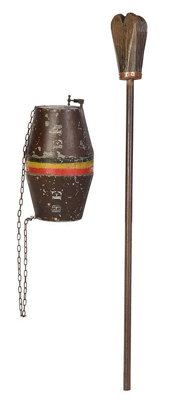 Appraisal: German Beer Sign and French Grape Masher early th century