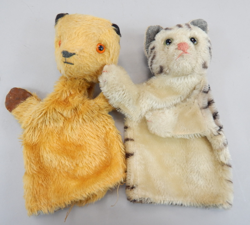 Appraisal: Two unusual hand puppets one in the form of a