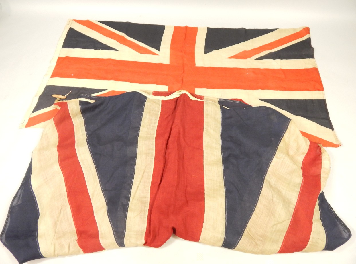 Appraisal: A large vintage Union Jack flag approx cm x cm